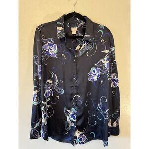 Chicos Size 2‎ Multicolored Floral Blouse
